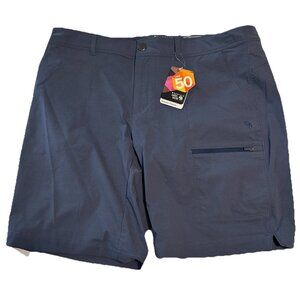NWT mountain Hardware Woman Sz 12 Bermuda Shorts Metropass Blue Hiking Upf50 $70